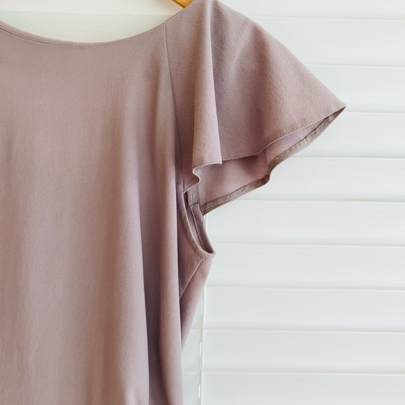 Topshop Taupe Dress with Zipper detail - Picture 5 of 12